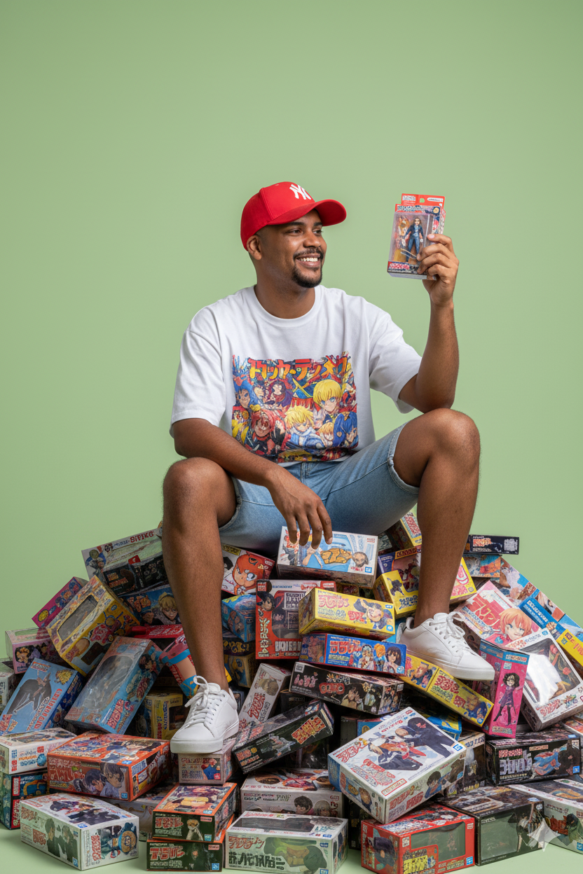 Gabriel Rock com sua coleção